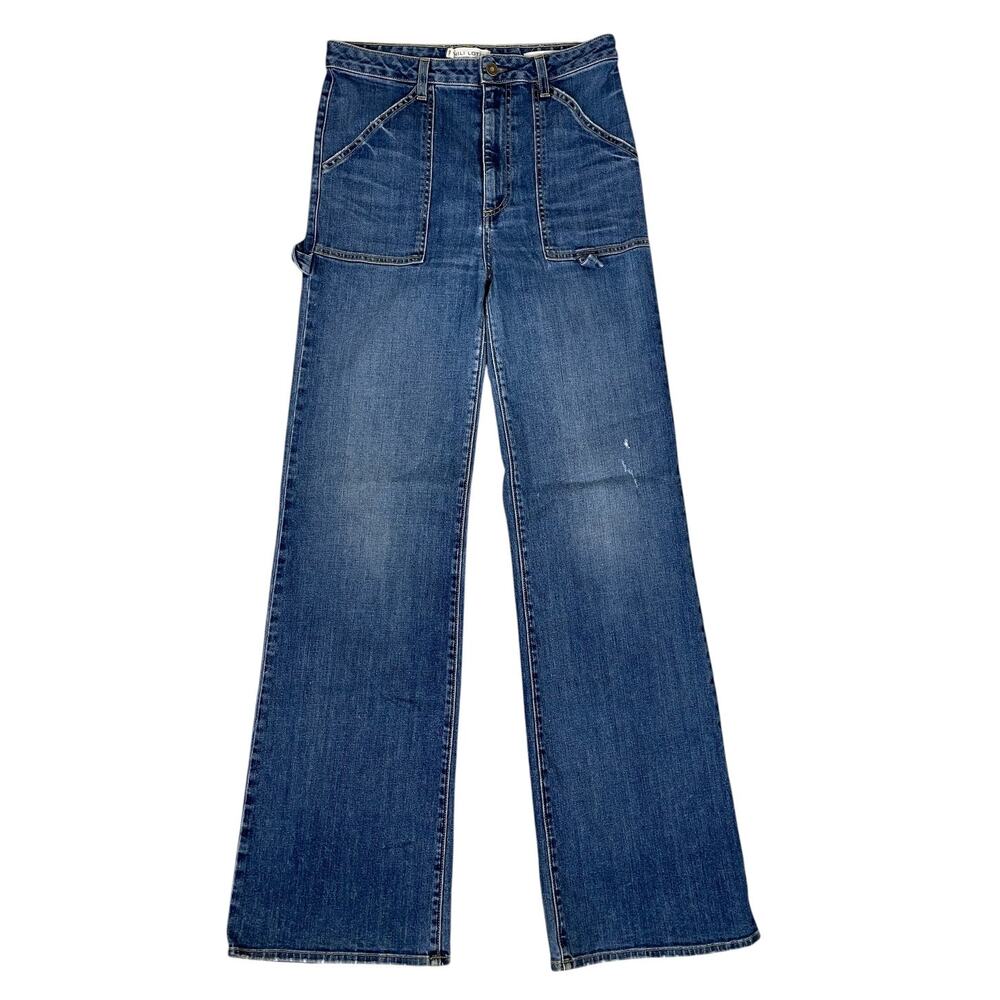 Nili Lotan Quentin High Rise Straight Leg Stretch Jeans Sz 29x34 Cool Girl Chic
